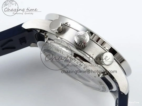 MIROTIME 0412 Casual Portuguese Chrono IW3716 Z+F 1:1 Best Edition White Dial on Blue Rubber Strap A 7016